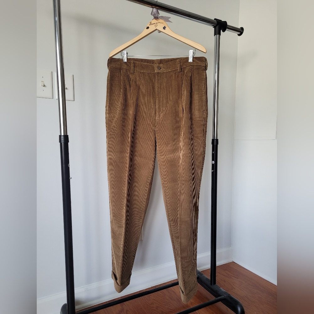 Tan Corduroy Pants by Jos. A. Bank